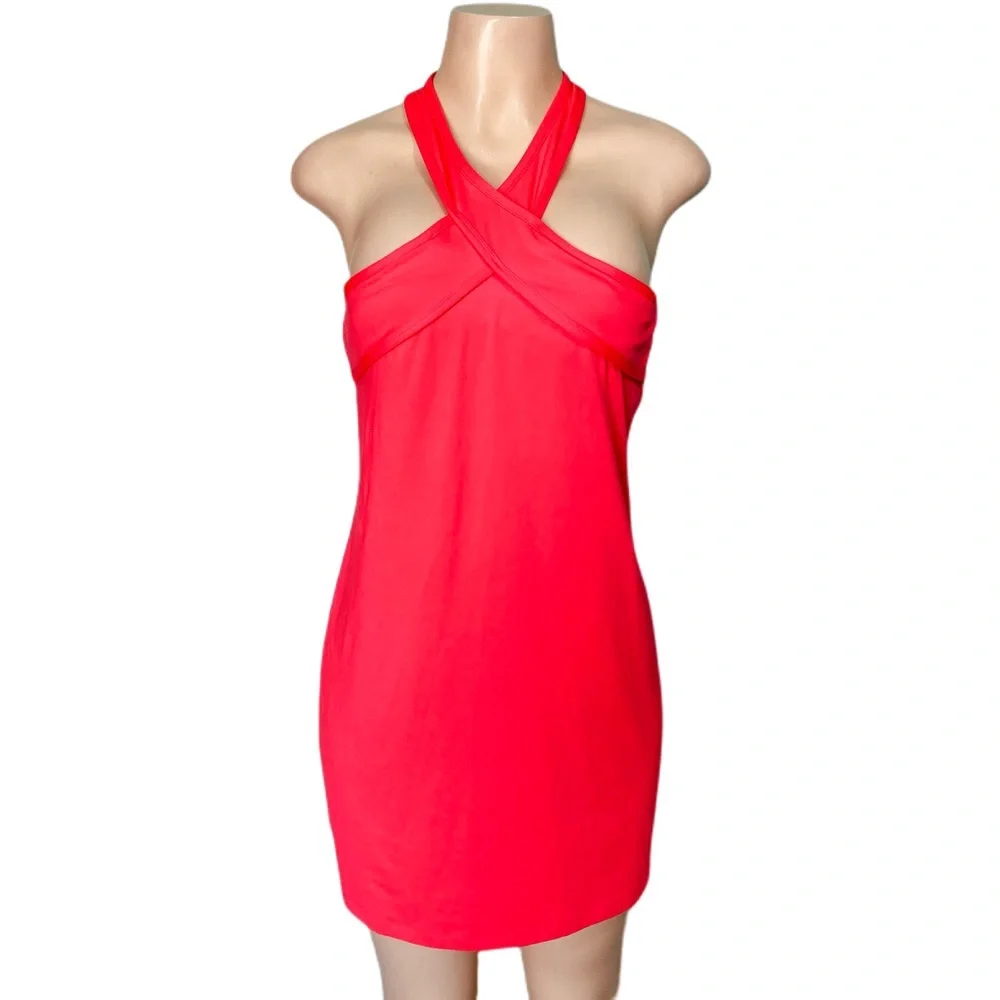 Fabletics Chicago Dress Women's Pink Padded Short Dress sz M - Picture 1 of 6